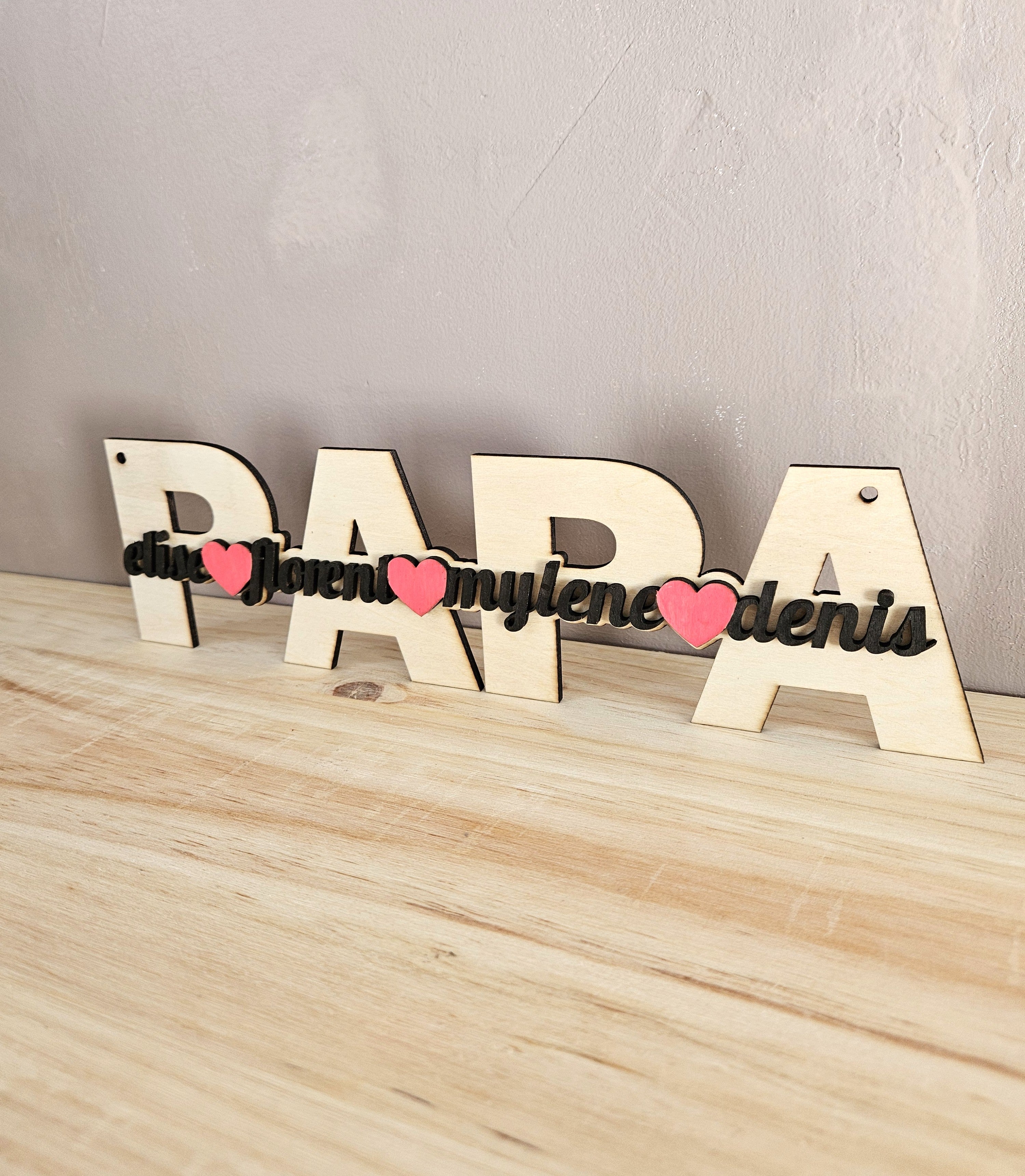 đ DĂ©co Papa - Nom enfant Personnalisable