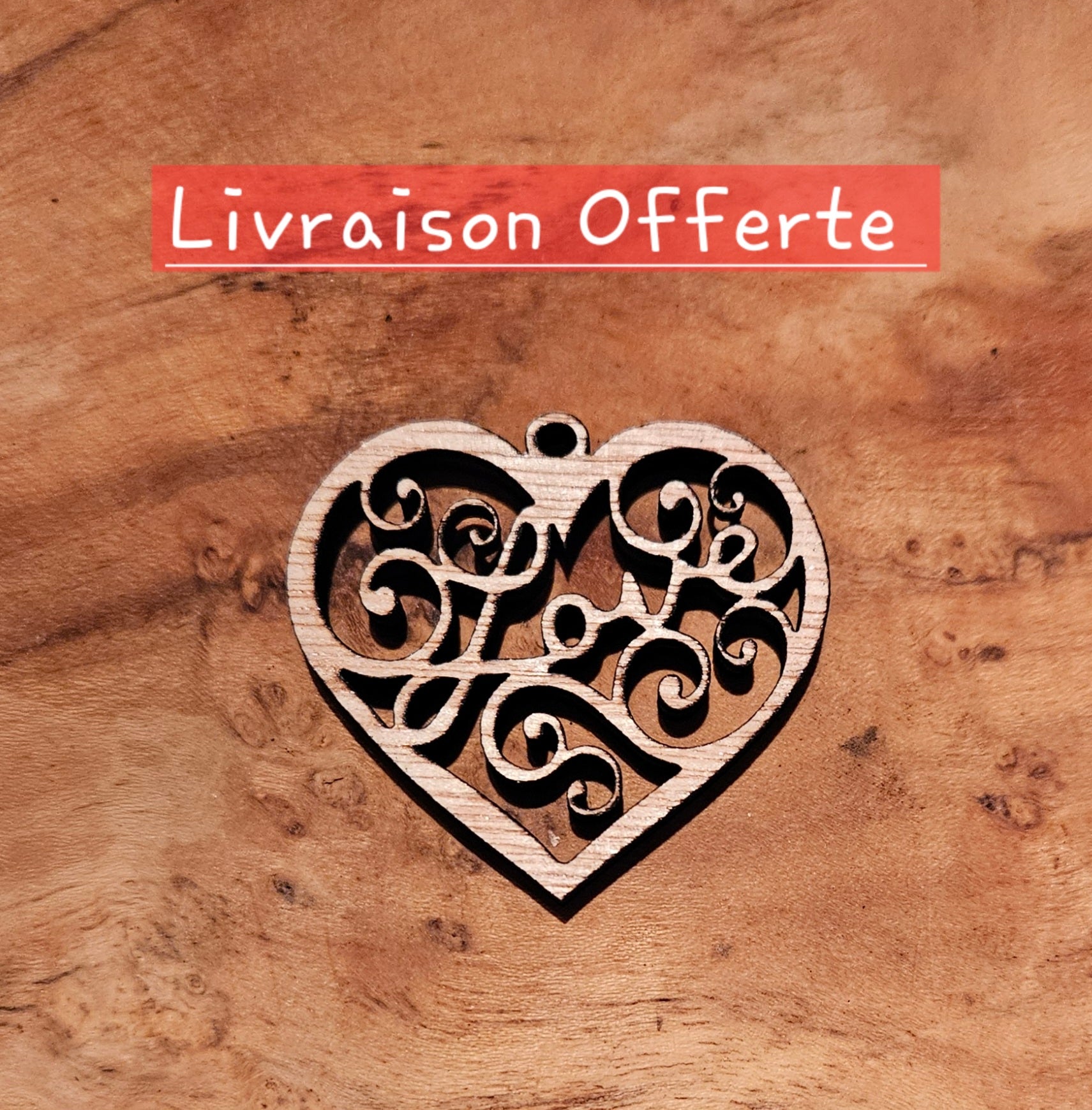 📌 Pendentif "Cœur Arabesque" – Élégance et Raffinement 💖🌿