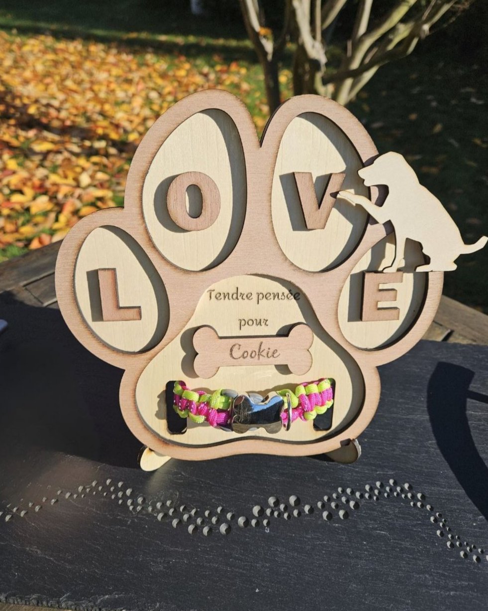 🐶 Cadre Hommage Chien Personnalisable