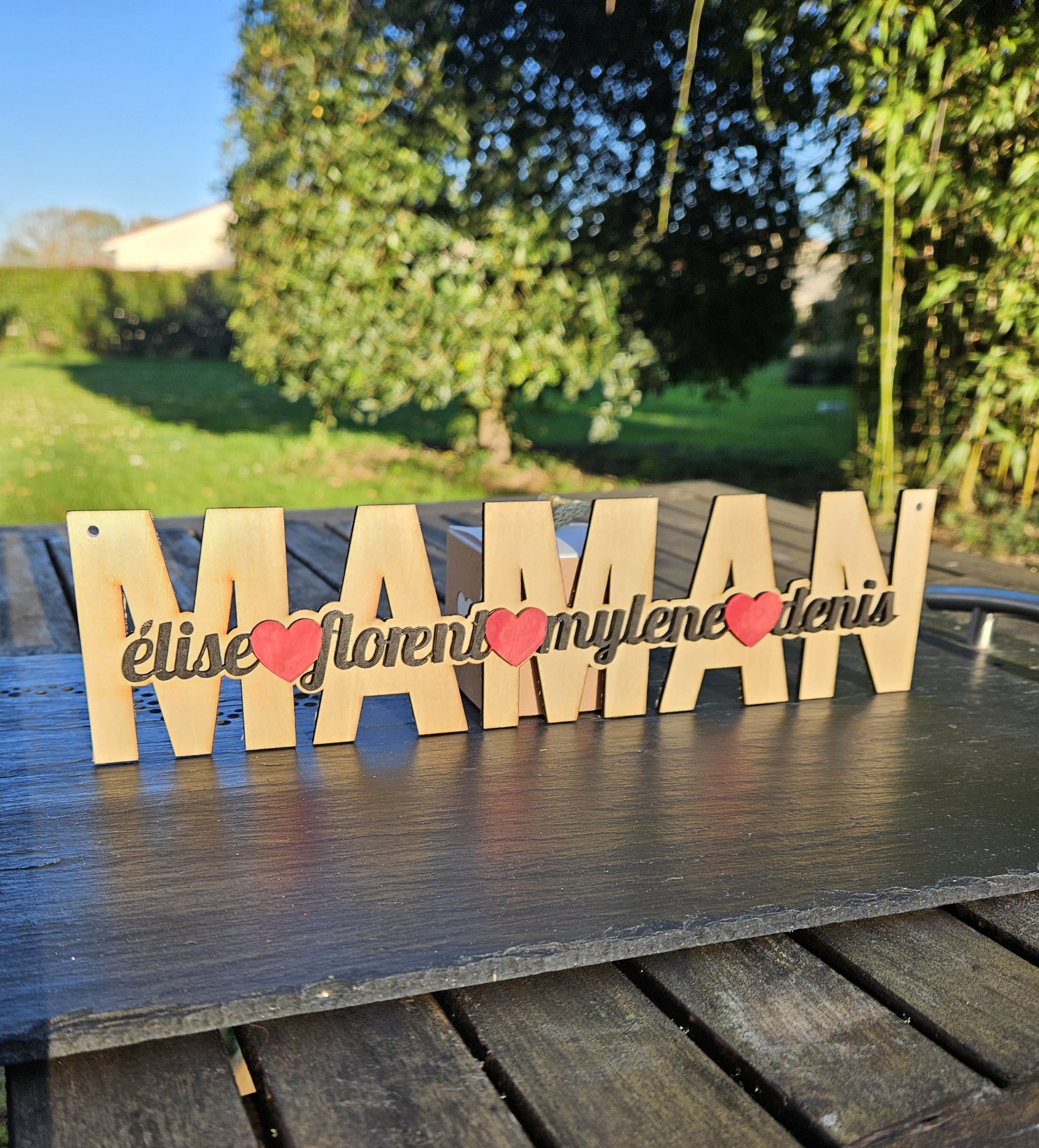 ❤️ Mot " Maman " Nom enfant Personnalisable