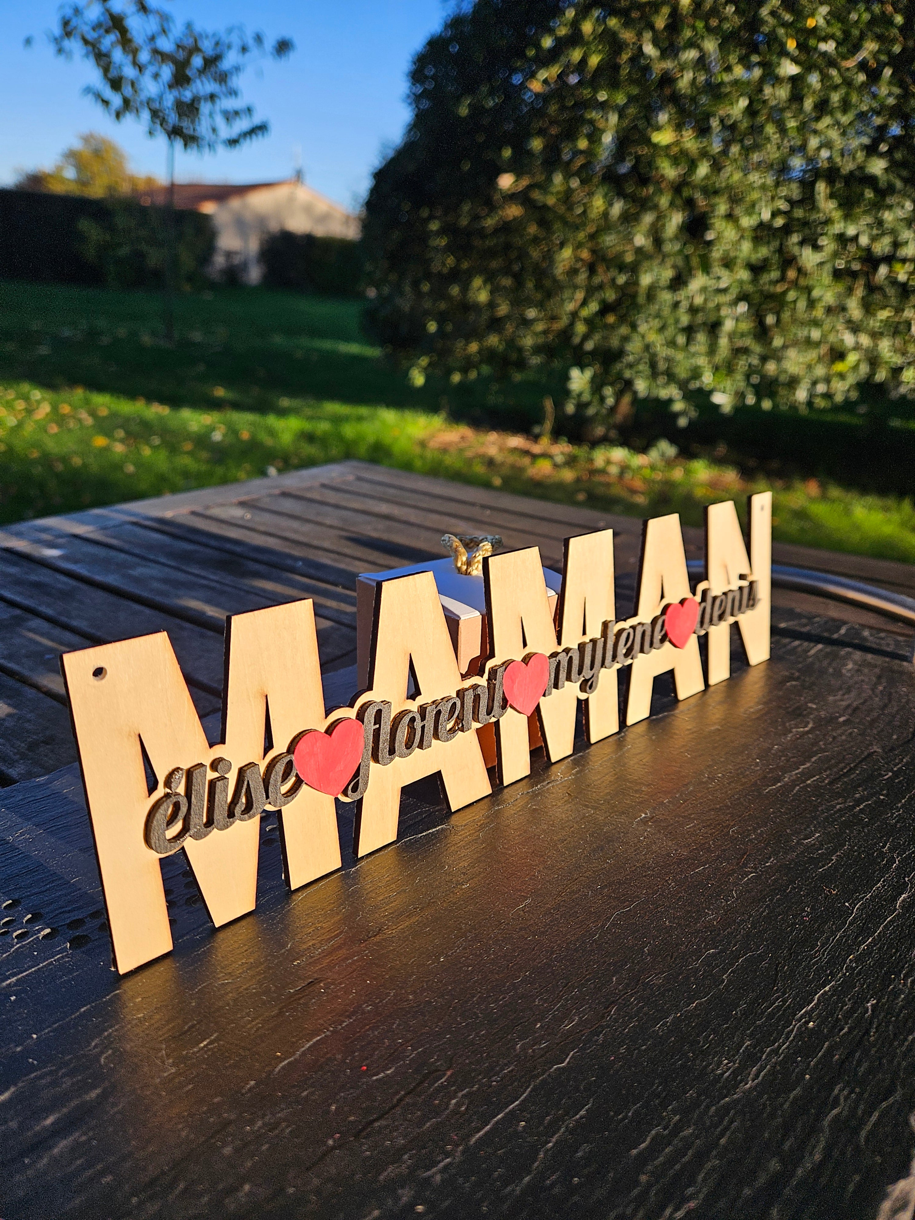 ❤️ Mot " Maman " Nom enfant Personnalisable