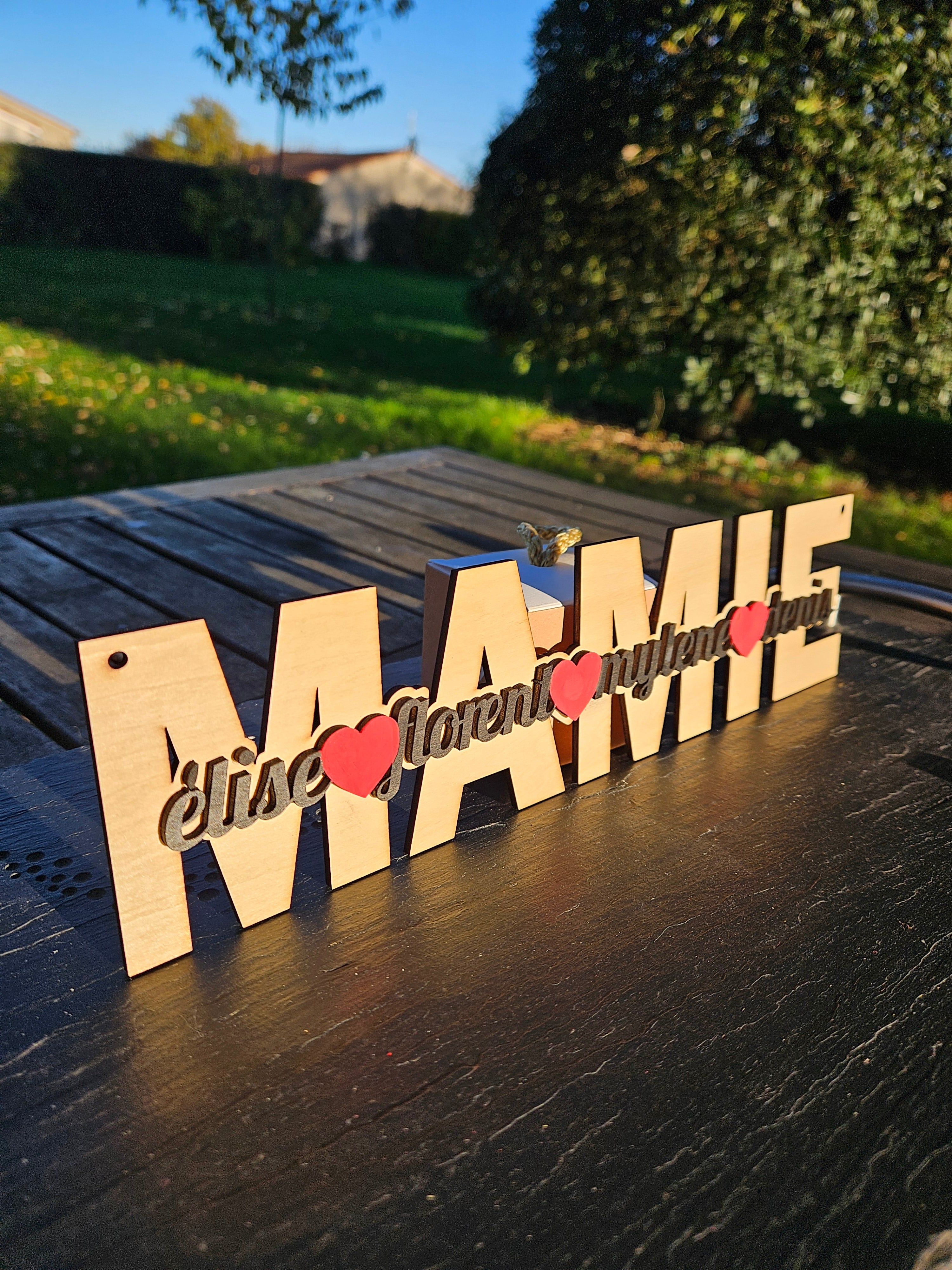 💖 Déco Mamie Nom enfant Personnalisable