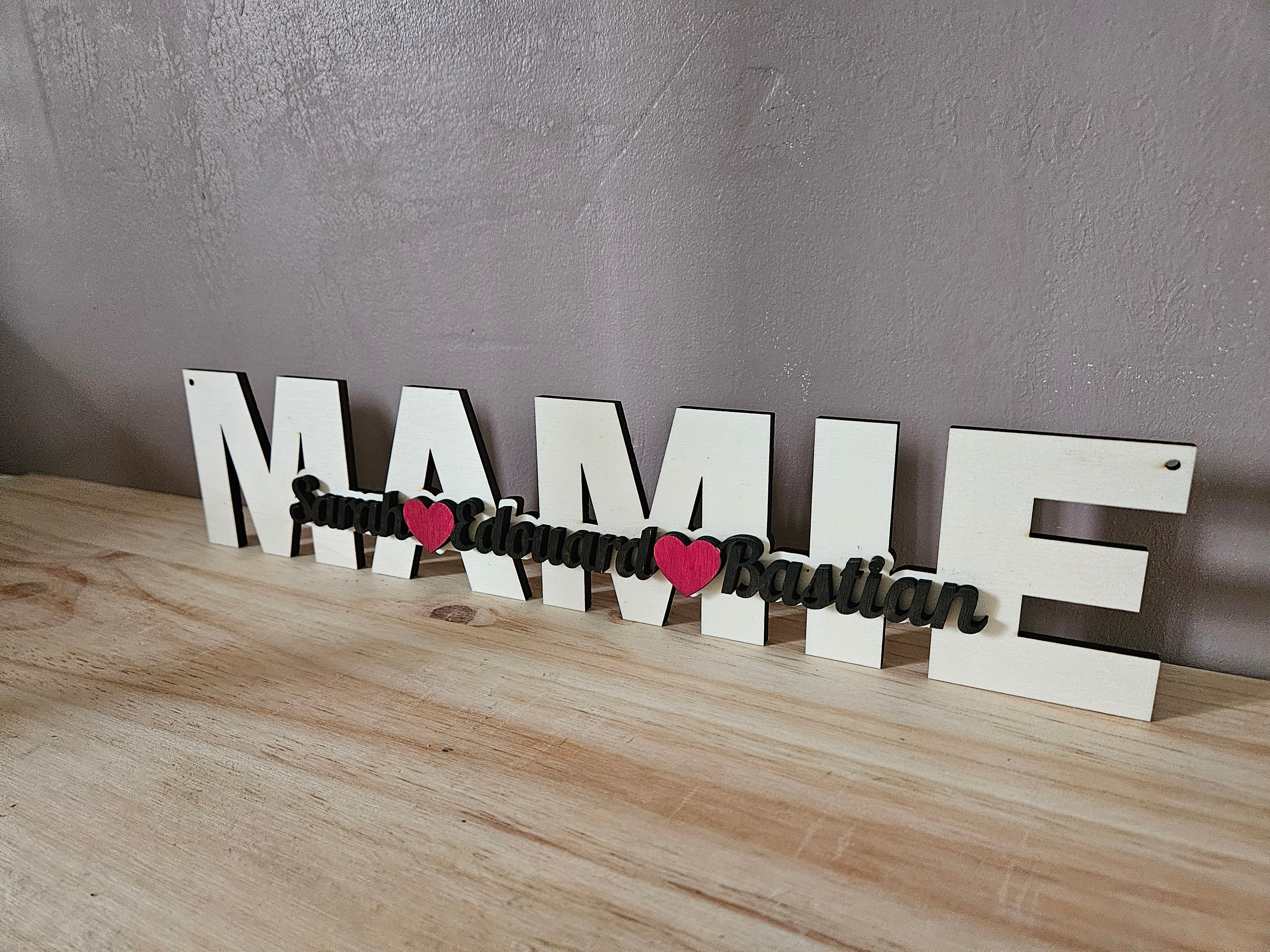 💖 Déco Mamie Nom enfant Personnalisable