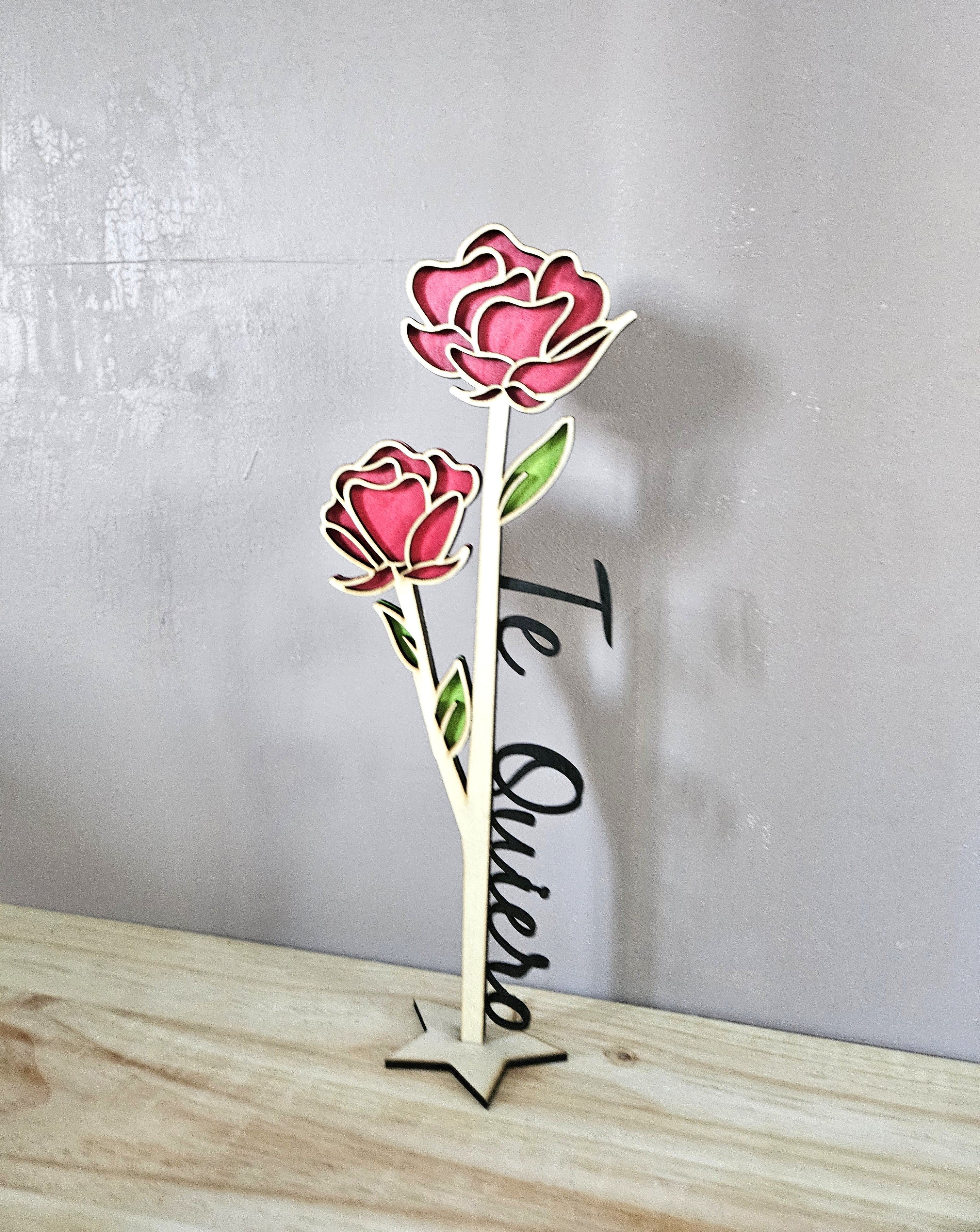 🌹Décoration Rose 3D Te Quiero
