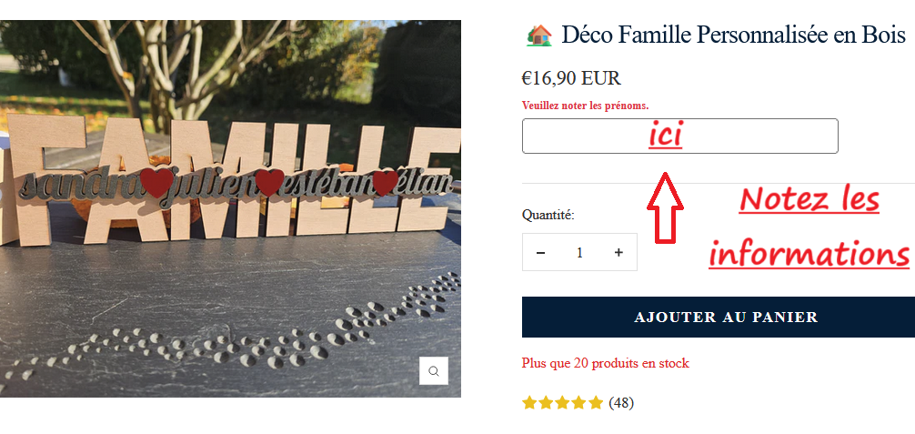 🏡 Déco Famille Nom Enfant Personnalisable