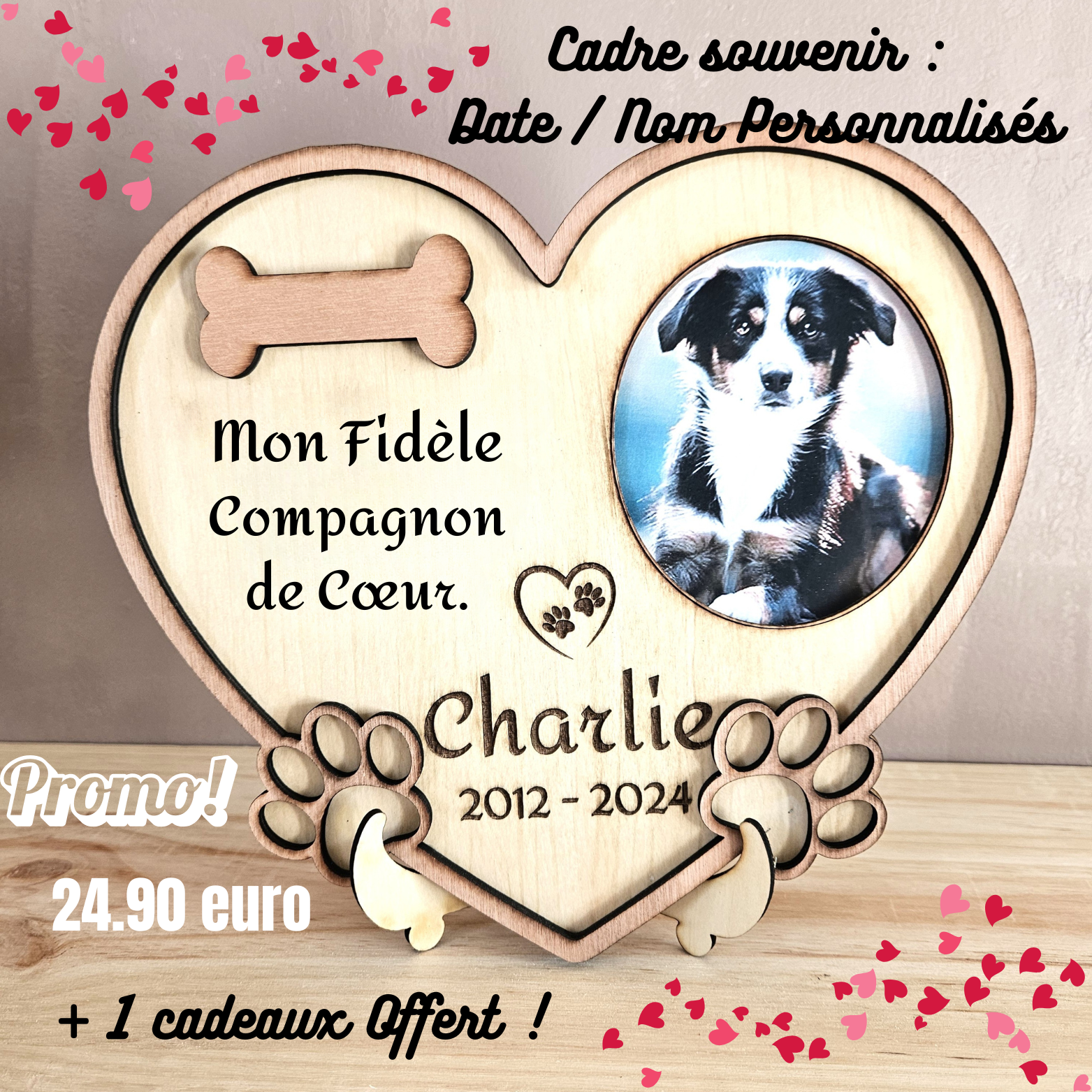 🐶 Cadre photo personnalisé chien