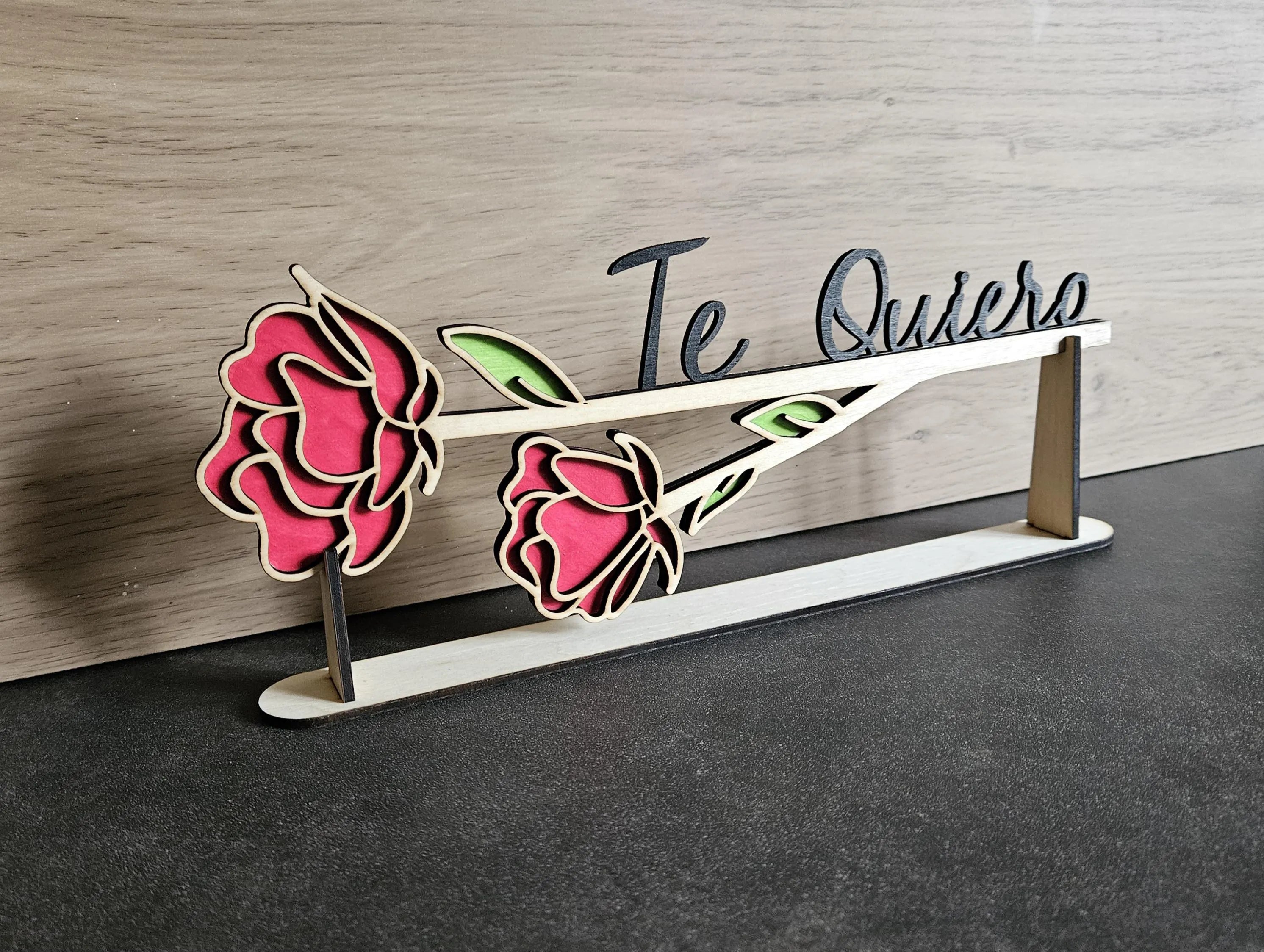 🌹Décoration Rose 3D Te Quiero